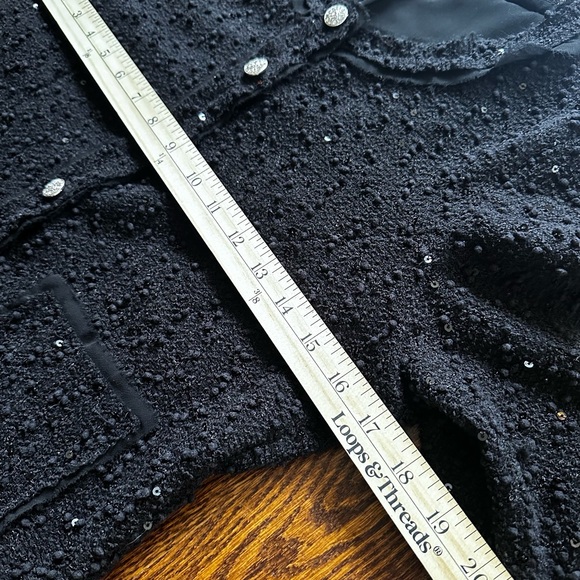 NWOT Black sequin elegant cardigan - Picture 9 of 11